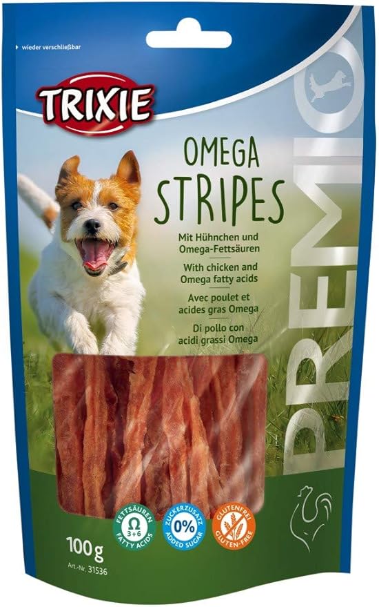 TRIXIE Premio omega stripes 100gr - Snack e biscotti cane ossa