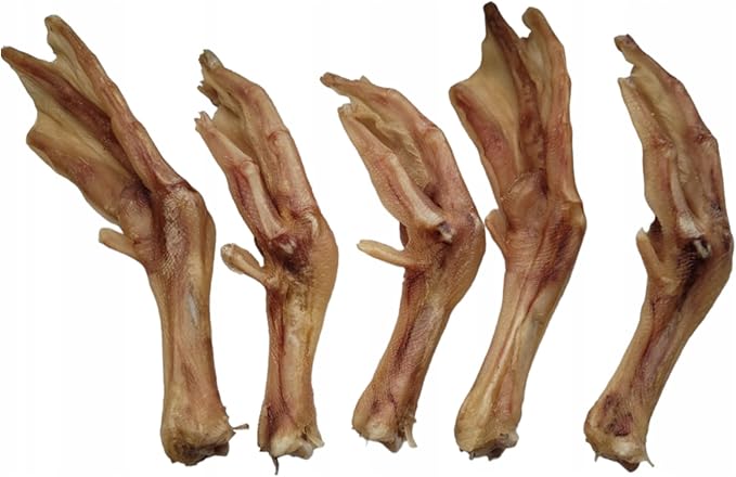 Lucze Premium - Zampe d'oca come piedi di pollo per cani, 1 kg, 100% naturale, prodotto da masticare essiccato, snack per cani