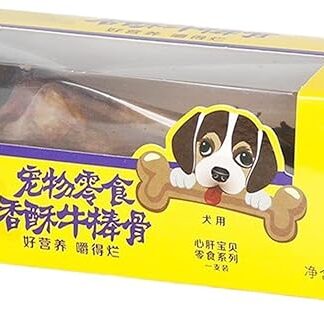 Osso di manzo per cani,Osso di vitello per cani | Osso da masticare per cani con manico di manzo reale | Dolciumi per cani di grande razza osso di midollo di cane, giocattoli nat