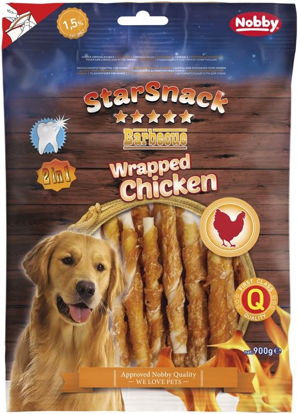 Nobby Star Snack Barbecue Wrapped Chicken, 1er Pack (1 X 900 G)