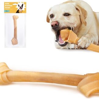 Nobleza Ossi per Cani, Osso Nodo di Pelle Bovina Delizioso per Cani, Snack Masticabile per Cani a Forma di Osso, Ossi Masticabili per la Pulizia dei Denti dei Cani di Taglia Grande 1 Pezzi 30cm/180g