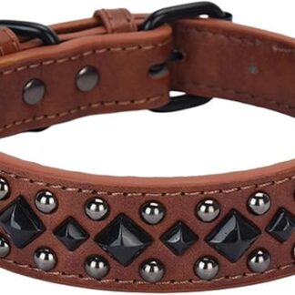 Collare per cani in pelle durevole regolabile colore personalità accessori per cani stile alternativo animale domestico