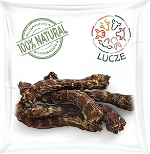 Lucze - Colli d'anatra essiccati per cani, 500 g, snack per cani grandi e piccini, snack da masticare, 100% naturale, produzione propria