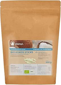 alanui Bacchette di Cocco bio per Cani, 100% Puro e Naturale, 500 g