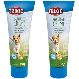 Trixie Premio crema di pollame | Confezione da 4 | 4 x 110 g | snack a base di carne per cani | può aiutare a facilitare l'assunzione di farmaci | ottimo come ricompensa