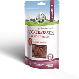 Bellfor Delizia per cani sano con cuori di pollo ben digeribile a basso contenuto di carboidrati e senza additivi artificiali, 50 g