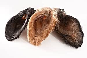 123... Hund dabei! - Orecchie di vitello/bovino con conchiglia e pelliccia XXL, essiccate delicatamente, ben tollerate, pulizia gastrointestinale naturale (25)