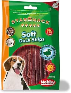 Nobby Star Snack Soft Duck Strips, 3 Confezioni da 70 G