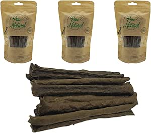 Paw Natural Bastoncini per cani (3 x 150 g) per cavalli | 100% senza glutine e cereali | da carne fresca di animali sani (450 g)