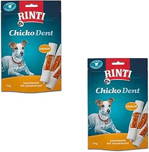 RINTI Extra Chicko DENT CHICKEN MEDIUM per cani, confezione doppia, 2 x 150 g