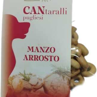 Deli-Pet CANtaralli Pugliesi, Snack per Cani al Manzo Arrosto, 150g