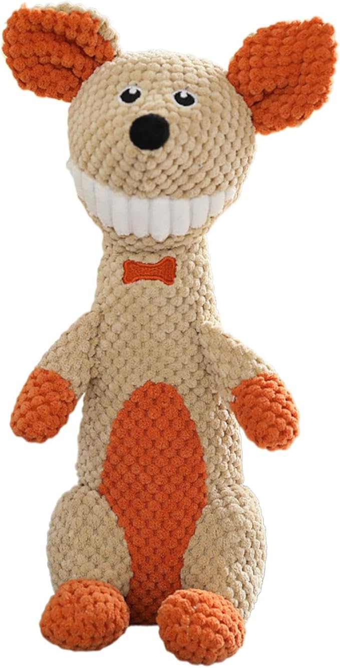 Whnbuij きしむ犬のおもちゃ,きしむぬいぐるみの犬のおもちゃ - ビスタプリント歯が生えるおもちゃ 犬用噛むおもちゃ | 犬の鳴くおもちゃのぬいぐるみ、漫画の動物のぬいぐるみ犬のおもちゃ、小型、中型、大型犬用のペットのおもちゃ