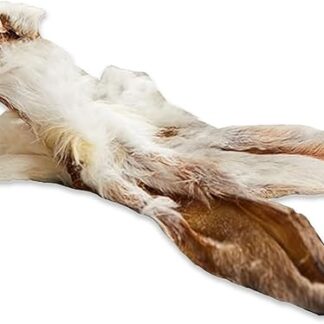 123 Treats Orecchie di Coniglio con Pelo tutto naturale Bocconcini da masticare per cani (1 Kg)