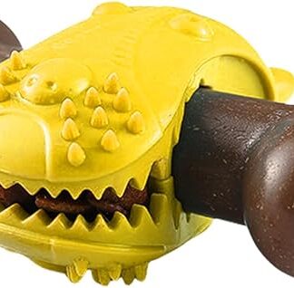 Generico Dog Chew Toys, Oral Cleaning Chewer Bone, 5.71x3.54x1.97 Inches, Refillable Treat Dispenser, Boredom Relief Trainer for Interactive Chewing and Teething Exercise, Multicolor