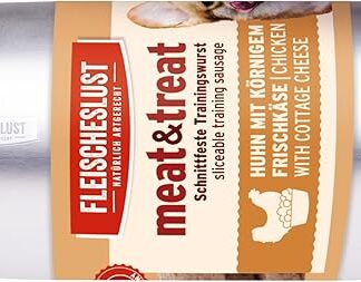 Fleischeslust Meat & Treat pollo con crema di formaggio granulare, 200 g