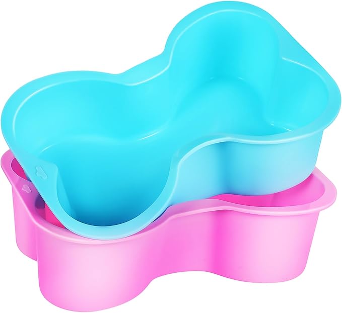LIGIGWASH 2pezzi Stampo Per Torta Forma Di Osso Per Cani Stampo in Silicone Per Dessert Per Animali Domestici Per Torte Forma Di Osso Di Cane Per Torta in Silicone Per Biscotti Di Cani