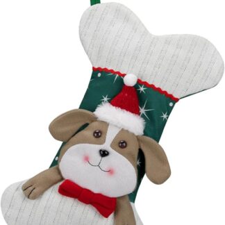 Cane Christmas Stocking, Bone Shape Stockings, Puppy Christmas Stocking, Pet Christmas Decorations, Puppy Christmas Stocking for Your Beloved Pets, Fireplace Hangable Christmas Decorations