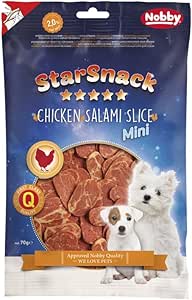 Nobby Star Snack Mini Chicken Salami Slice, 1er Pack (1 X 70 G)