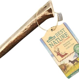 Dehner Best Nature - Snack per cani di alta qualità, inodore, 100% narürig, snack da masticare per cani, corna di cervo rosso, taglia S