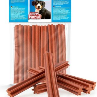 HAPPET® Dental 120g salmone per cani, 120 g, prodotto naturale, favorisce l'igiene orale, riduce il tartaro, snack salutare e gustoso per cani di tutte le razze