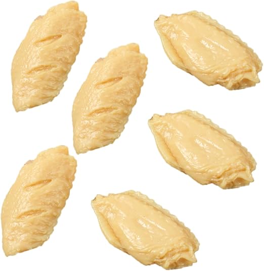 Abaodam 6pezzi Modelli Di Ala Di Pollo Finta Prop Alimentare Imitato Per Decorazione e Fotografia Realistico Di Cibo Per Cucina e Eventi
