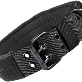CLISPEED Collare per Nylon Regolabile con Fibbia Metallo Nero Collare Resistente per Addestramento e Controllo Sicuro