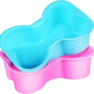 PHENOFICE 2pezzi Stampo in Silicone Per Torta Forma Di Osso Di Cane Stampo Per Torta Di Compleanno Teglia Per Dolci Utensili Da Forno