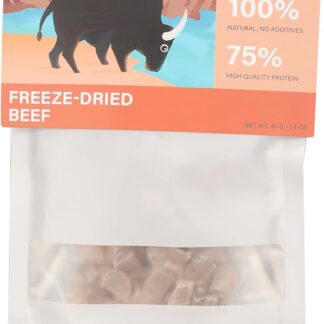 LIYJTK Snack per Animali Domestici con Carne di Manzo liofilizzata, sani e Naturali, ricchi di oligoelementi, Alimenti liofilizzati per Cani e Gatti, 40 g