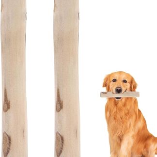 Senermter Giocattolo in Legno di Caffè per Cani | 2 Bastoncini In Legno Di Caffè | Gioco Antistress Per Cuccioli, Pulizia Denti, Benessere Dentale Per Cani Che Mordono Forte