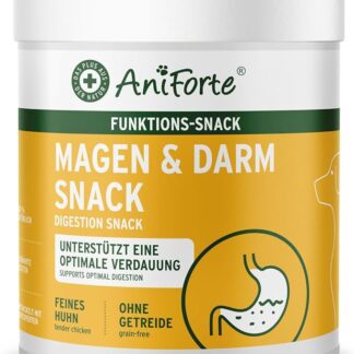 AniForte Stomach & Intestine Snack per cani 300g - snack digestivo con probiotici, curativo, favorisce la digestione, migliora la consistenza delle feci, senza cereali, senza zucchero