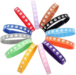 ROMISBABA 12pezzi Collare Per Animali Domestici Colori Random Comfort e Resistenza Accessorio Per Gatti e Cani Da Identificazione e Decorazione Per Cuccioli e Gattini