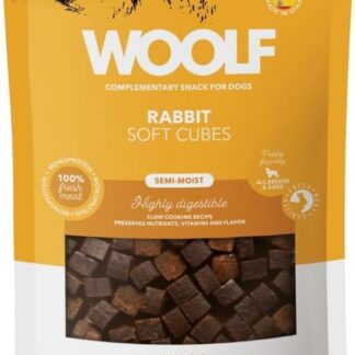 Surrey Feed Woolf Rabbit Soft Cubes Snack per cani da 100 g, confezione singola
