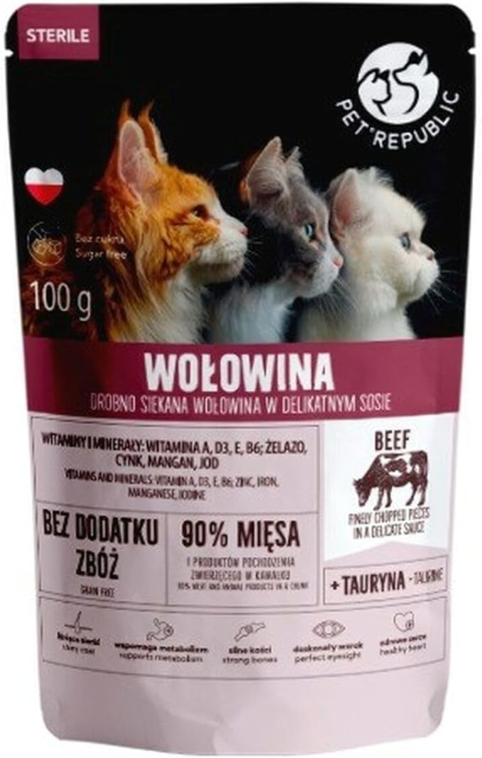 Pet Republic Cibo umido Steril Manzo 100 g