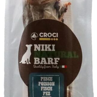 Croci Niki Natural Barf Fish - Snack per cane 100% Merlano essiccato, Ricca di proteine naturali, Dieta Barf per cani, Senza additivi artificiali e conservati, 50 g