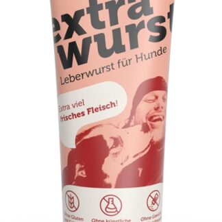 MERA Salsiccia extra-salsiccia di fegato per cani, senza cereali, 75 g, con carne fresca e sapore, per cani adulti e cuccioli, senza zucchero e sale