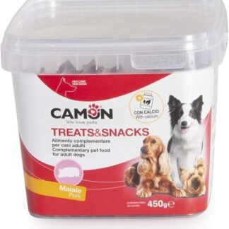 Camon Treats & Snacks Biscottini per Cani al Gusto di Maiale Snack per Cani a Forma di Stella 450g