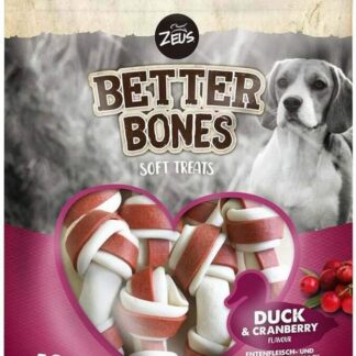 Zeus BetterBones, ossa da masticare per cani, con carne d'anatra e mirtillo rosso, 7,5 cm