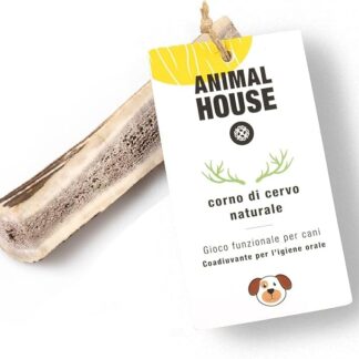 Animal House - Corna di Cervo Premium per Cani Sezionate - 100% Naturali e Resistenti - Migliora l'Igiene Orale - Adatte a Tutte le Taglie - Cruelty-Free (XS)