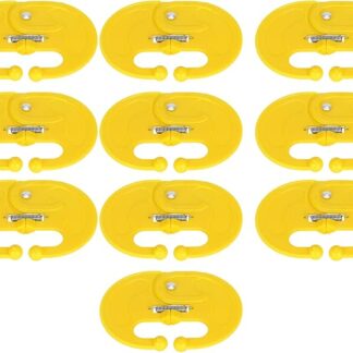 Anello da Naso di Mucca da 10 Pezzi, ABS Naso di Mucca Spina di Vitello Svezzatore Succhiare Preventer Attrezzatura Per L'alimentazione del Bestiame di Animali da Fattoria