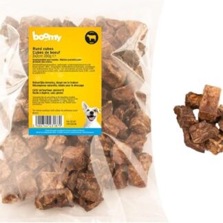 Boomy - Cubo di manzo 2 x 2 cm - Snack per cani di manzo essiccati - Snack naturali per cani - 350 g