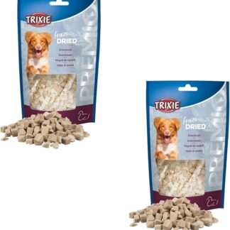 Trixie Freeze Dried Petto d'Anatra | Confezione Doppia | 2 x 50 g | Alimento complementare per cani | Snack liofilizzato | 99% carne | Adatto per allergie alimentari