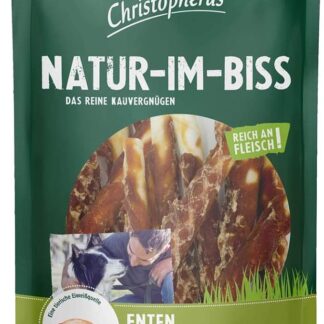 Christopherus Bacchette da masticare per cani con anatre essiccate ad aria calda, 70 g