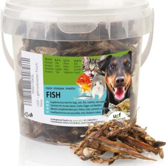 UGF Pesce Secco per Cani, Delizioso, Senza cereali, Ipoallergenico, Dietetico, 500 ml (80 g), Secchio Riciclabile