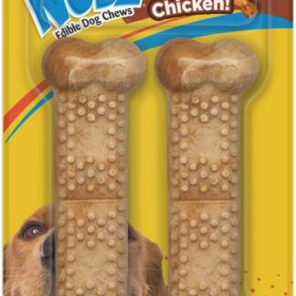 Nylabone 491556 Nubz - Osso da Masticare Commestibile per Cani, al Sapore di Pollo, 4 Pezzi, Confezione da 1