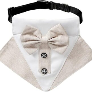 JOINPAYA Per Animali Domestici in Cotone Sciarpa Accessorio Per Costume Sbiadire Resistente e Durevole Cachi Xl