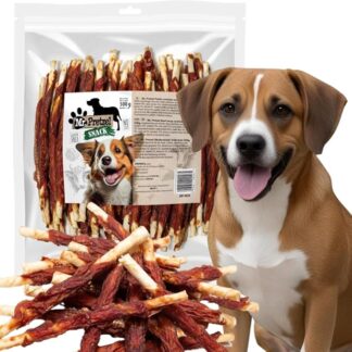 Mr. Pretzel Snack da cucina di manzo – Bastoncini avvolti con manzo – 500 g | 45% carne | snack per cani di alta qualità | senza cereali | senza additivi | per tutte le taglie di cani