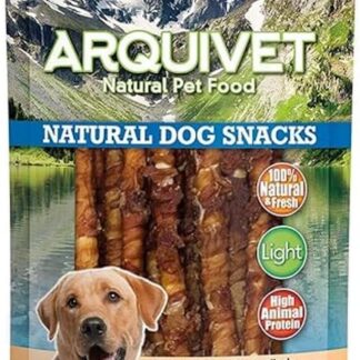 ARQUIVET Twist con coniglio - 100 g - Snack 100% naturali per cani - prelibatezze per cani - Prodotto leggero - Molto ricco di sostanze nutritive