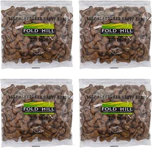 Fold Hill Dog Treats Gravy Bonibox Bones Biscuits mantiene sani i denti, 500 g (confezione da 4)
