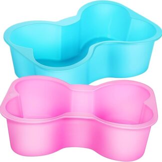 Ciieeo Stampo per Torta a Forma di Osso in Silicone 2 Pezzi Teglia Resistente al Calore per Dolci Muffin Biscotti per Animali Domestici Facile Rilascio Riutilizzabile