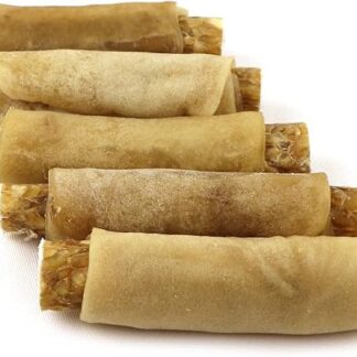 DOGBOSS 100% naturale rotoli da masticare in diverse dimensioni e gusti (5 struzzo da 13 cm)